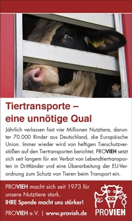 Tiertransporte - eine unnötige Qual