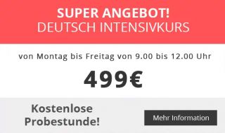 Super Angebot - Deutsch Intensivkurse