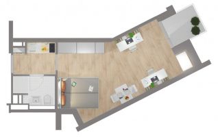 Example Couple -Apartment – Typ E: 31 m²